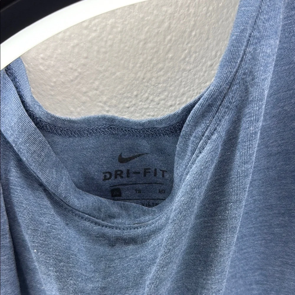 Nike Blue Scoop Neck Tank Top with Wide Straps